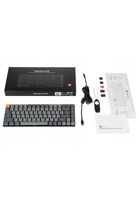 Keychron Клавіатура K3 84 Key Low Profile Gateron White LED Red