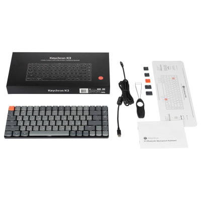 Keychron Клавіатура K3 84 Key Low Profile Gateron White LED Red