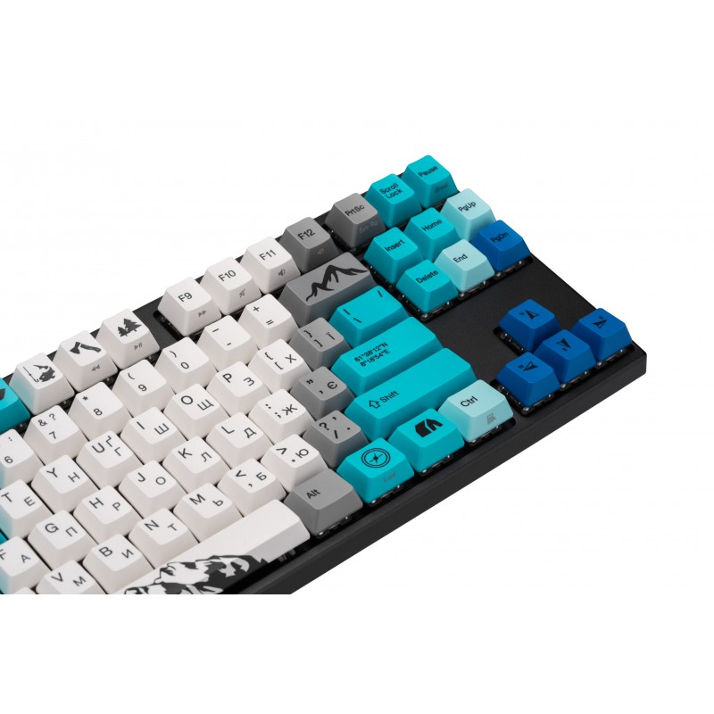 Varmilo Клавіатура механічна VEM87 Summit R1 87Key, EC V2 Ivy, USB-A, EN/UKR, White Led, Синій