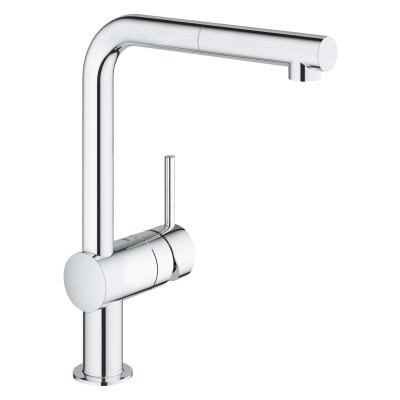 Grohe Змішувач для кухні Vento, довж.виливу - 223мм, поворотний/витяжний, 1важіль, хром