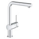 Grohe Змішувач для кухні Vento, довж.виливу - 223мм, поворотний/витяжний, 1важіль, хром