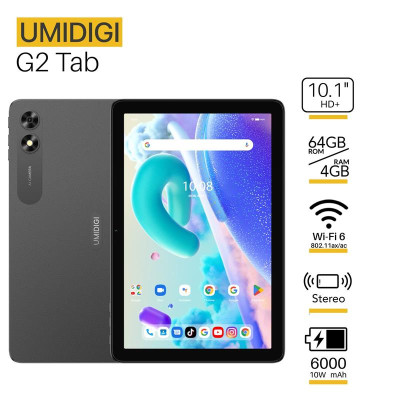 UMIDIGI Планшет G2 Tab (MT11) 10.1" 4ГБ, 64ГБ, 6000мА·год, Android, сірий