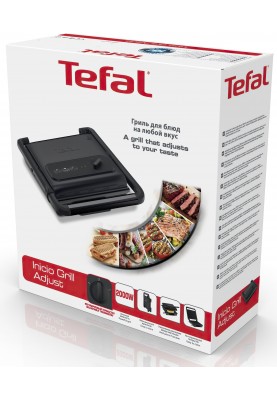 Tefal Гриль прижимний Inicio 2000Вт, темп. режимів-3, розкриття на 180°, метал, чорний