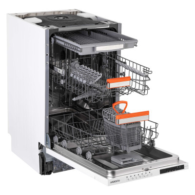 ARDESTO Посудомийна машина вбудовувана, 10компл., А++, 45см, 3й кошик, білий
