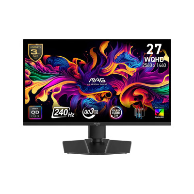 MSI Монітор MSI 26.5" MAG 271QP QD-OLED X24 2xHDMI, DP, Audio, QD-OLED, 2560x1440, 240Hz, 0.03ms, DCI-P3 99%, AdaptiveSync, Pivot, HDR400