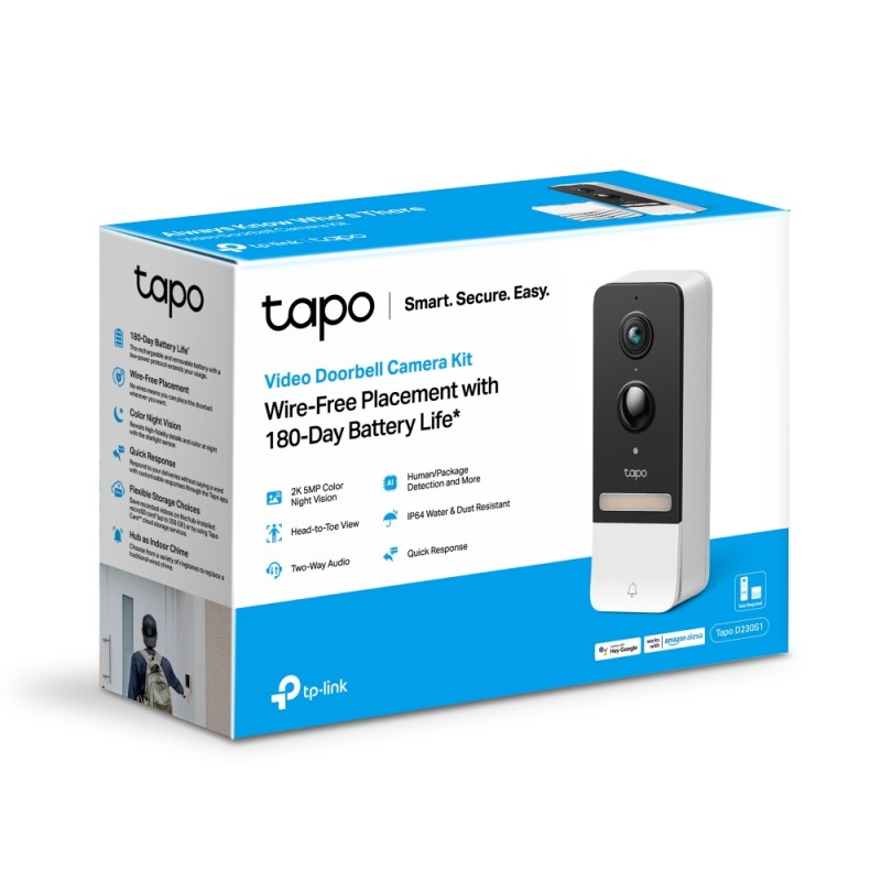 TP-Link Розумний відеодзвоник з акумулятором Tapo D230S1