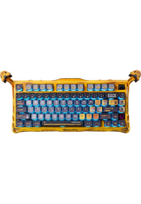 GravaStar x Kailh Speedy Клавіатура механічна Mercury K1 Pro 80keys, Mint, BT/WL/USB, жовтий