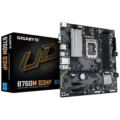 Gigabyte Материнська плата B760M D3HP s1700 B760 4xDDR5 M.2 HDMI D-Sub mATX