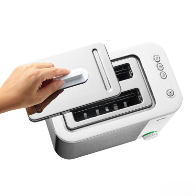 Braun Тостер IDCollection 1000Вт, пластик+метал, підігрів, підсвітка кнопок, білий+нерж