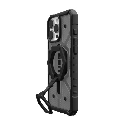 UAG Чохол+магнітне кільце-тримач для iPhone 16 Pro Max, Pathfinder Clear Magsafe, Ash/Black Stand