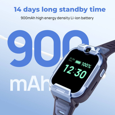 Mibro Дитячий годинник-телефон Z5, 1.69", 240x280, GPS, 2MP dual, 900мА·год, 2АТM, синій