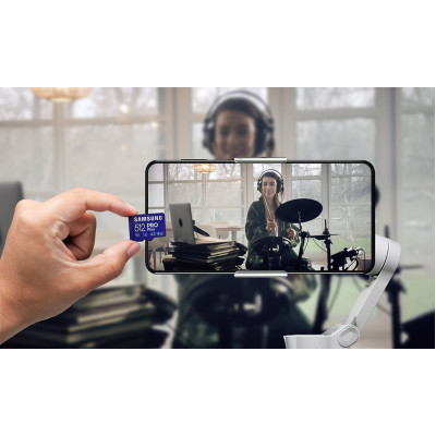 Samsung Карта пам'яті microSDXC 512GB C10 UHS-I R180MB/s PRO Plus + SD Samsung Карта пам'яті microSDXC 512GB C10 UHS-I R180MB/s PRO Plus + SD