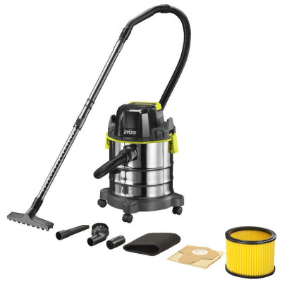 Ryobi Пилосос акумуляторний будівельний R18WDV-0 ONE + 18В, 18л (без АКБ та ЗП)