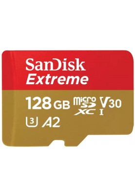 SanDisk Карта пам'яті 128GB microSDXC C10 UHS-I U3 R190/W90MB/s Extreme V30