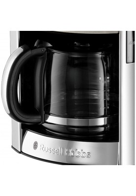 Russell Hobbs Кофеварка крапельна Luna Stone, 1.5л, мелена, LED-дисплей, підігрів чашок, чорно-сріблястий