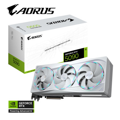 Gigabyte Відеокарта GeForce RTX 5090 32GB GDDR7 AORUS STEALTH ICE