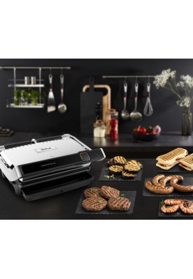 Tefal Гриль прижимний OptiGrill Elite XL 2200Вт, темп. режимів-16, з`ємні пластини, метал