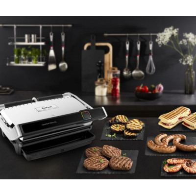 Tefal Гриль притискний OptiGrill Elite XL 2200Вт, темп. режимів-16, з'ємні пластини, метал