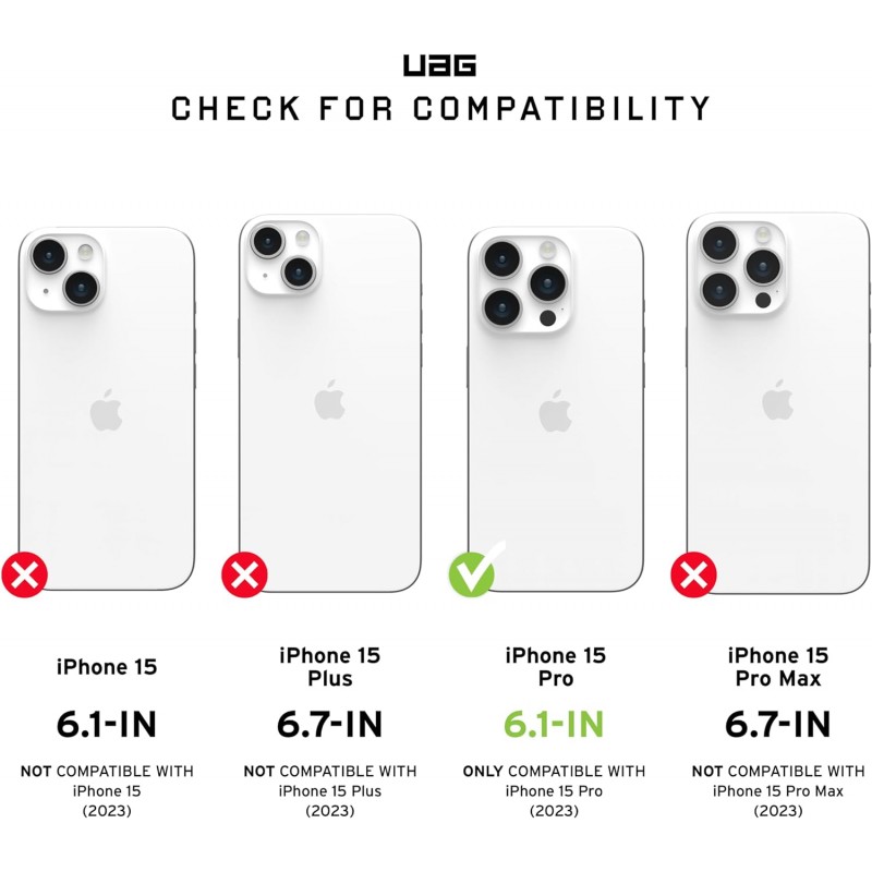 UAG Чохол для Apple iPhone 15 Pro Pathfinder SE MagSafe, Midnight Camo