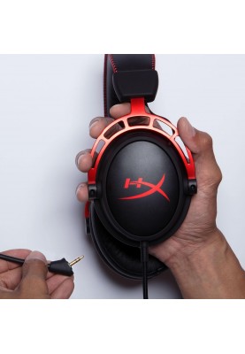 HyperX Гарнітура ігрова Cloud Alpha, mini-jack/dual 3.5мм, 1.3м/2м чорно-червоний