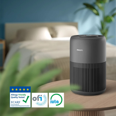 Philips Очисник повітря PureProtect Mini 900, 65м2, 250м3/рік, HEPA +вугільний фільтр, датчик якості повітря, Wi-Fi, темно-сірий