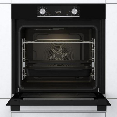 Gorenje Духовий шафа електричний, 77л, A, дисплей, ф-я без додавання жиру, чорний
