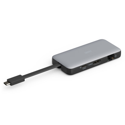 Digitus Док-станція USB-C > HDMI/2xUSB-A/USB-C/SD/MicroSD/RJ54, Travel