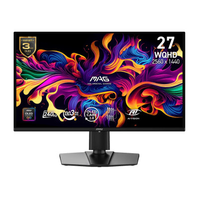 MSI Монітор MSI 26.5" MAG 274QP QD-OLED X24 2xHDMI, DP, Audio, QD-OLED, 2560x1440, 240Hz, 0.03ms, DCI-P3 99%, G-SYNC, FreeSync, Pivot, HDR400
