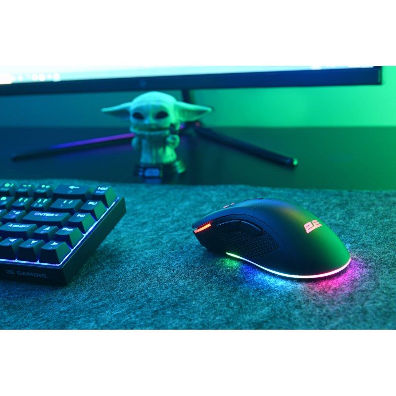 2E Gaming Миша MG350 WL, RGB USB Black