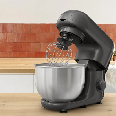 Tefal Кухонная машина Bake Essential 800Вт, чаша-метал, корпус-метал/пластик, насадок-4, чорний