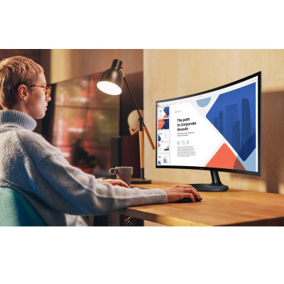 Samsung Монітор 27" S27D360 D-Sub, HDMI, VA, 100Hz, 4ms, CURVED