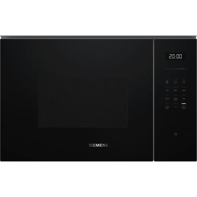 Siemens Мікрохвильова піч Siemens вбудована, 25л, електр. керув., 900Вт, гриль, дисплей, чорний