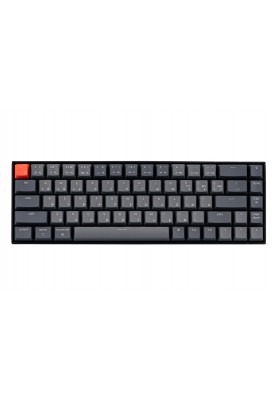 Keychron Клавіатура механічна K6 68Key, Gateron G Pro Blue, BT/USB-A, EN/UKR, White LED, Black