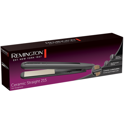 Remington Випрямляч CERAMIC STRAIGHT 215, >215С, дисплей, кераміка, чорний