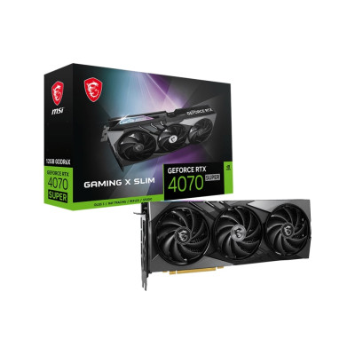 MSI Відеокарта GeForce RTX 4070 SUPER 12GB GDDR6X GAMING X SLIM