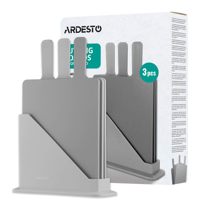 ARDESTO Набір дошок кухонних на підставці Ardesto Fresh, 3шт, 24.1х33х7.9см, пластик ARDESTO Набір дошок кухонних на підставці Ardesto Fresh, 3шт, 24.1х33х7.9см, пластик