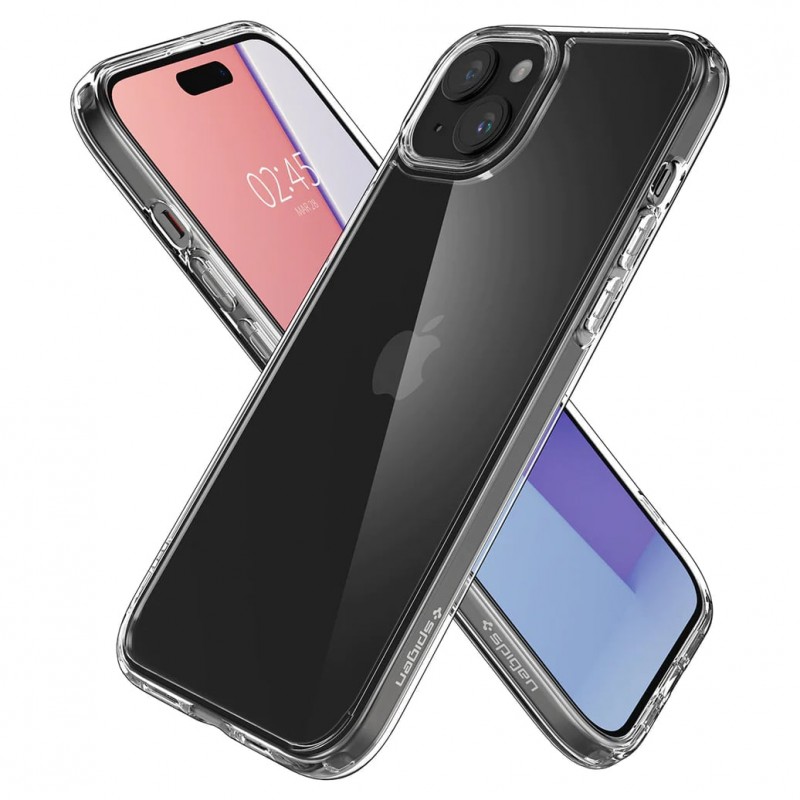 Spigen Чохол для Apple iPhone 15 Crystal Hybrid, Crystal Clear
