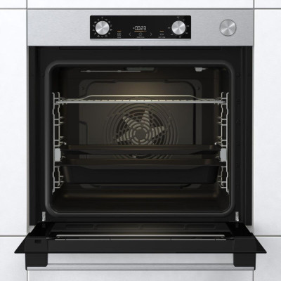 Gorenje Духова шафа електрична, 77л, A+, пара, дисплей, нерж
