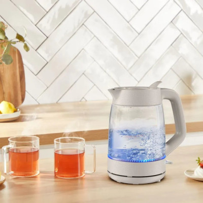 Tefal Електрочайник Tefal Morning Glass Kettle, 1.7л, скло, з підсвіткою, бежевий