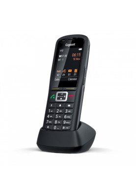 Gigaset Трубка IP-DECT R700H PRO 1xMicro-USB, 1x3.5 мм роз'єм для гарнітури, DECT, BT, 2.4" кольоровий дисплей, IP65