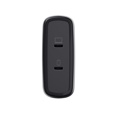 Trust Зарядний пристрій мережевий Maxo 100Вт, GaN, 2xUSB-C ,PD/PPS, чорний