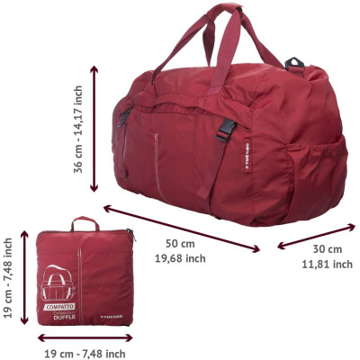 Tucano Сумка розкладна дорожня Compatto XL Duffle, бордо