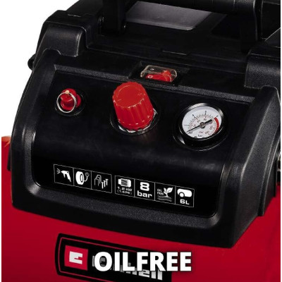 Einhell Компресор безмасляний TC-AC 190/6/8 OF Set, 6 л, 1200 Вт, 190 л/хв