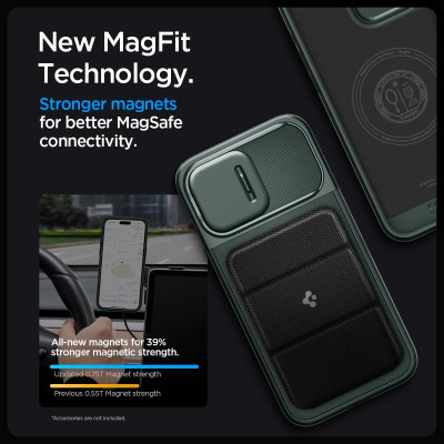Spigen Чохол для Apple iPhone 15 Pro Optik Armor MagFit Abyss, Green