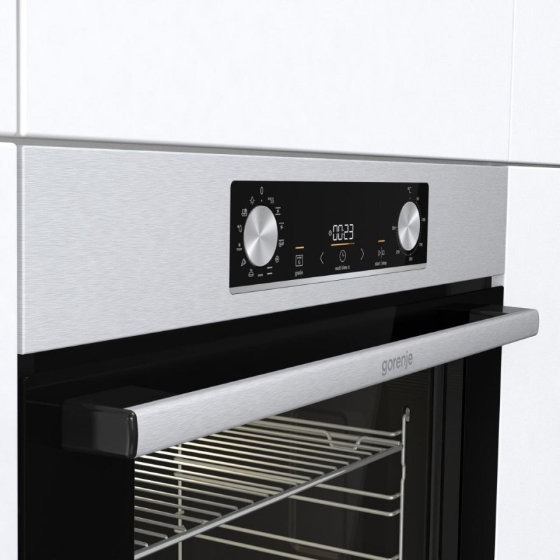 Gorenje Духова шафа електрична, 77л, A+, дисплей, IconLed, нерж