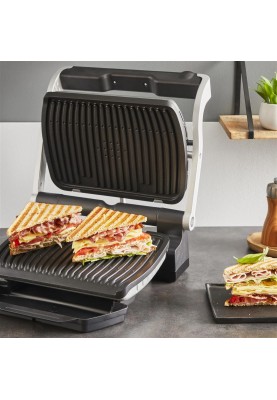 Tefal Гриль прижимний OptiGrill+ 2000Вт, темп. режимів-4, знімні пластини, алюміній, метал