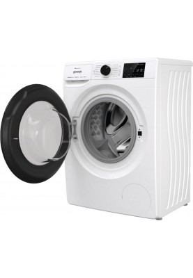 Gorenje Пральна машина фронтальна, 8кг, 1200, A+++, 55см, дисплей, інвертор, пара, Wi-Fi, білий