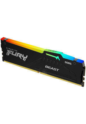 Kingston Пам'ять ПК Kingston DDR5 64GB KIT (32GBx2) 6400 FURY Beast RGB XMP