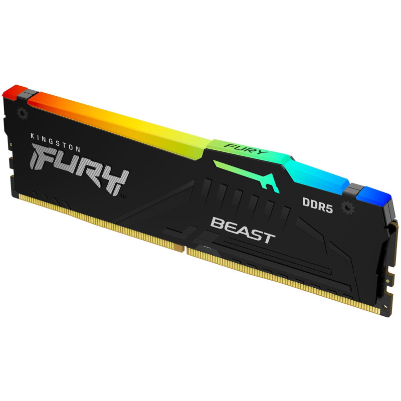 Kingston Пам'ять ПК Kingston DDR5 64GB KIT (32GBx2) 6400 FURY Beast RGB XMP