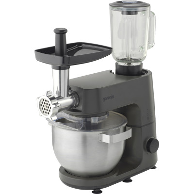 Gorenje kitchen machine 1000W, cup-iron, case-iron, nozzles-7, silver+black